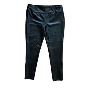 Kendall & Kylie Faux Leather High Waist Ankle Skinny Pants Black Size XL